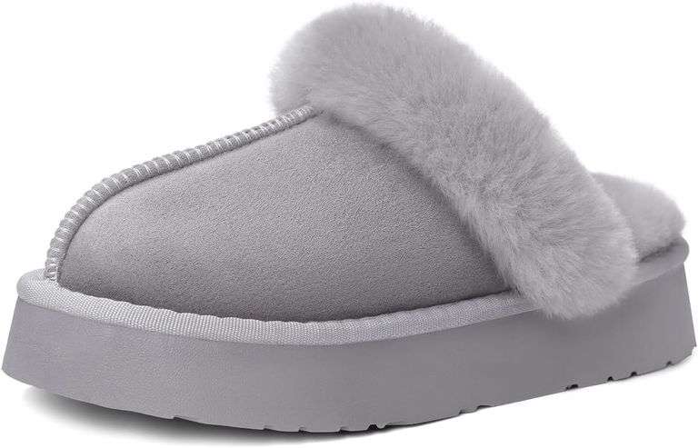 SOULROSE Women's Fuzzy Memory Foam Slippers 10