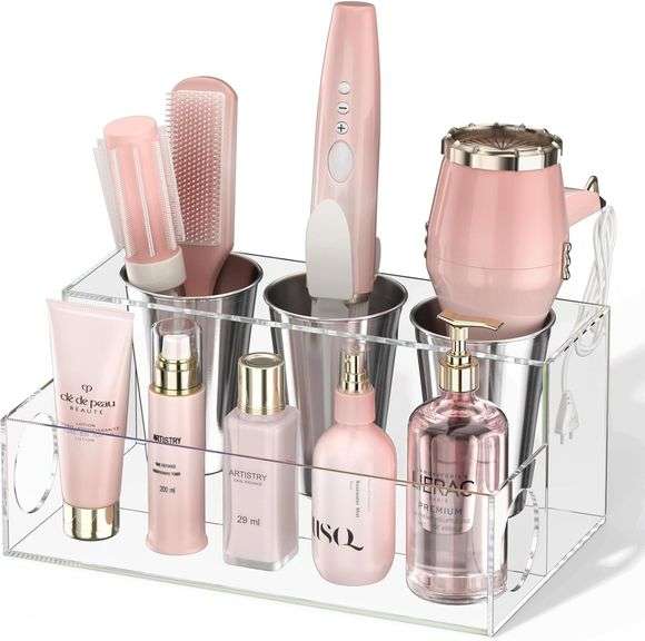 NIUBEE Hair Tool Organizer, Clear Acrylic