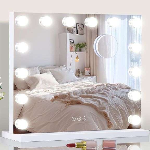 Vanity Mirror with Lights, Dimmable LED, 50x40cm
