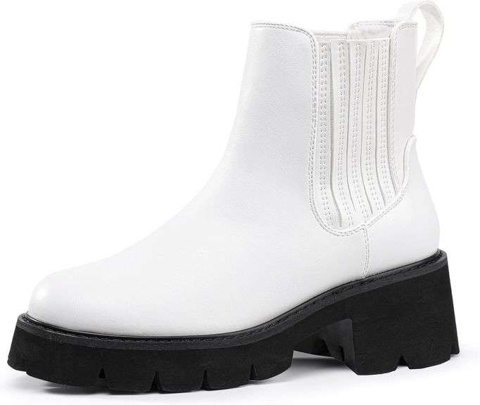 IDIFU IN2 Women's Chelsea Low Block Chunky Boot Size 9