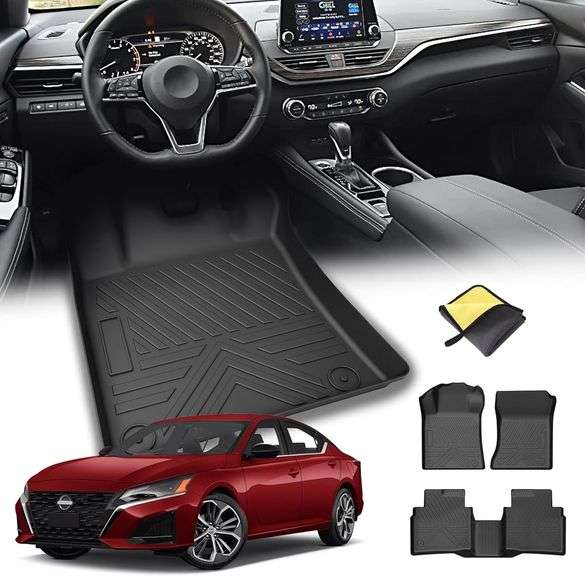 Nissan Altima 19-24 TPE Floor Mats Black image