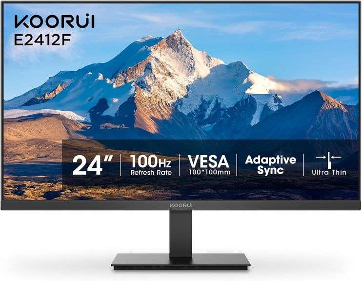 KOORUI 24" Monitor, Full HD, 100Hz, Black image