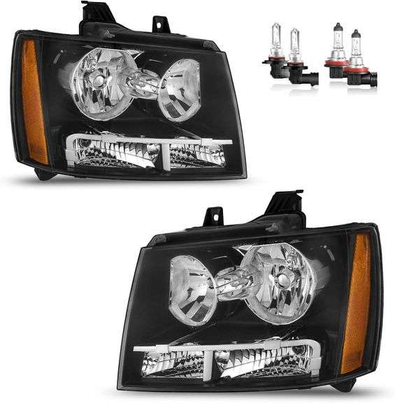 Headlights W/Bulbs for 07-14 Chevy Tahoe Suburban image