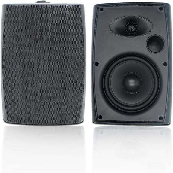 400W 6.5' Waterproof Wall Speakers, Black image