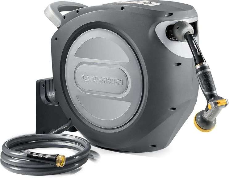 Retractable Garden Hose Reel 5/8 in x 100 ft image