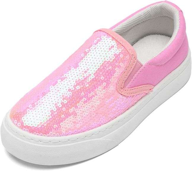 Sneakers: Canvas Low Top Slip On Sequins Size 4