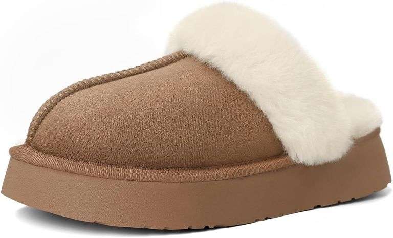 SOULROSE Women's Fuzzy Foam Slippers Sz 11