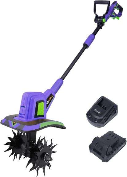 20V Cordless Tiller, 8.6 in, Battery Included image