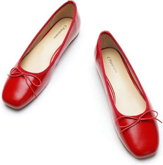 C.Paravano Ballet Flats | Dressy Square Toe 37.5