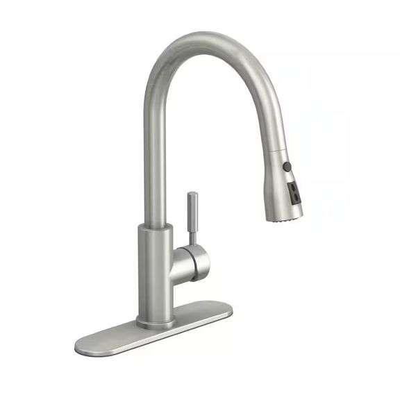 Garrick Single-Handle Pull-Down Sprayer Faucet BN image
