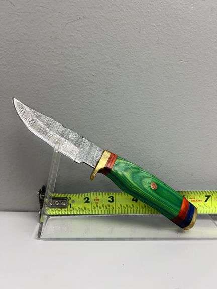 Hand Made Damascus Steel Knife with Custom Handle