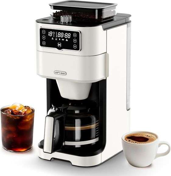 Drip Coffee Maker with Built-in Grinder, 10-Cup image