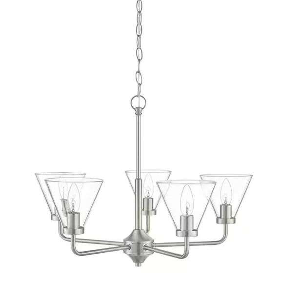 Myles 5-Light Reversible Chandelier, Nickel image