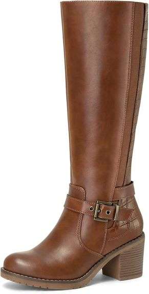 mysoft Women's Knee High Boots with Side Zipper Size 9.5 image