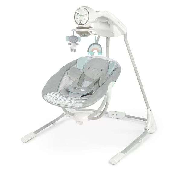 Ingenuity InLighten Elephant Soothing Baby Swing image