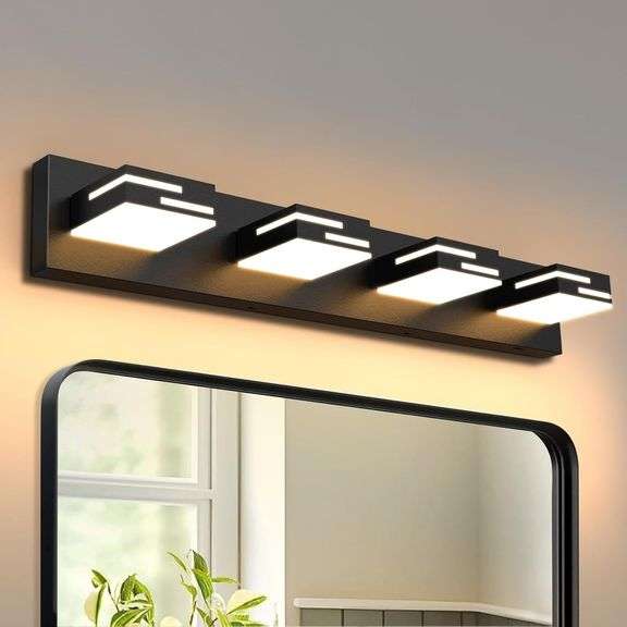 LED Vanity Light 4-Light 5CCT 28" Matte Black image