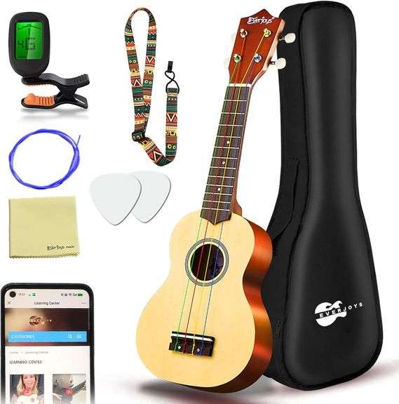 Everjoys Soprano Ukulele Beginner Pack 21" image