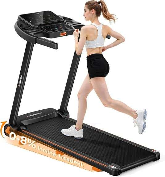 Folding Treadmill with Incline, 3.0HP, LED Display image