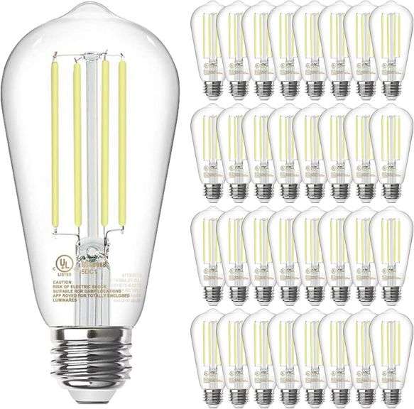 TJOY 32-Pack Vintage Edison LED Bulbs, Daylight image