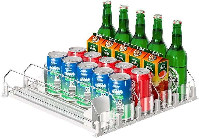 Fridge Drink Organizer - Holds 25 Cans White image