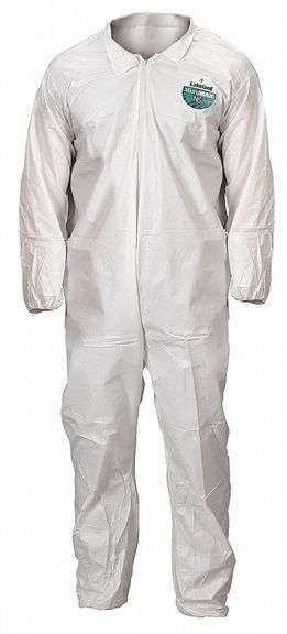 LAKELAND Collared Disposable Coveralls: 3XL, 25 PK image