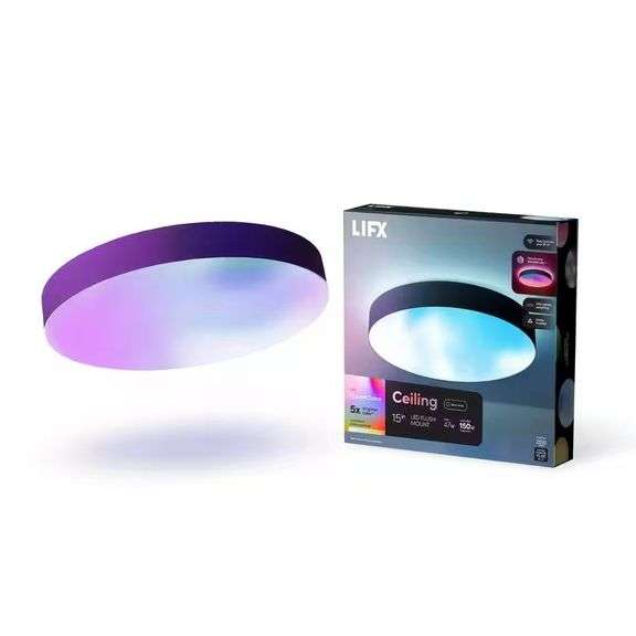 15 in. Matte Black LED Smart Ceiling Light image