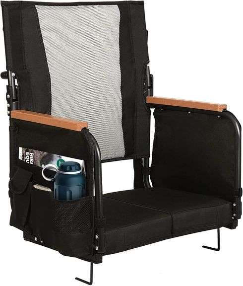 Extra Wide Stadium Seats with Back Support, Grey image