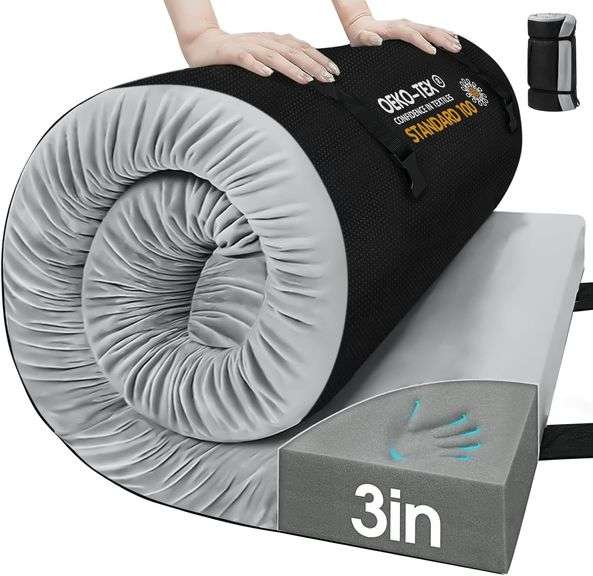 CYMULA Memory Foam Camping Mattress Pad 3" image