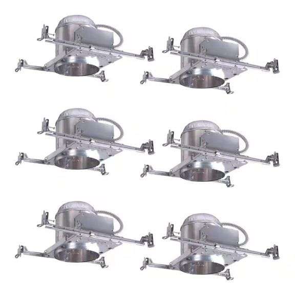 H7 6" Aluminum Recessed Lighting Housing, 6-Pack image