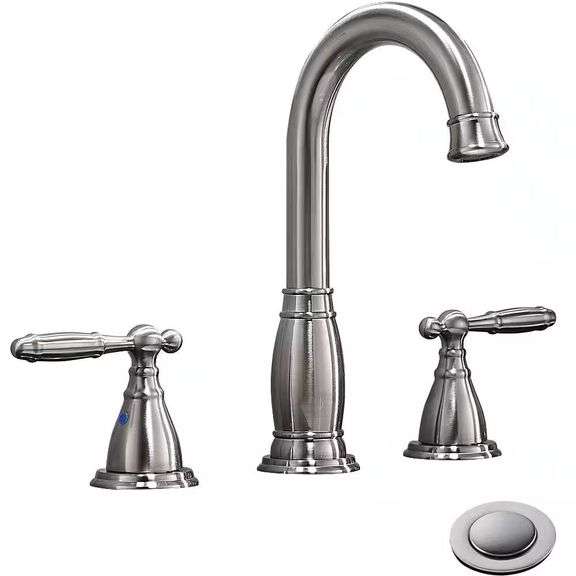 8 in. 2-Handle 3-Hole Bath Faucet, Brushed Nickel image