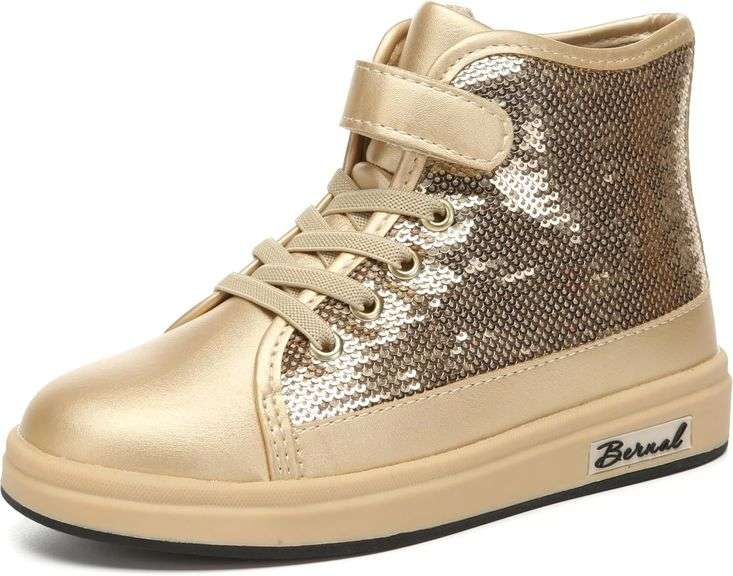 Bernal Kids Sparkle Sequins High Tops Size 11 image
