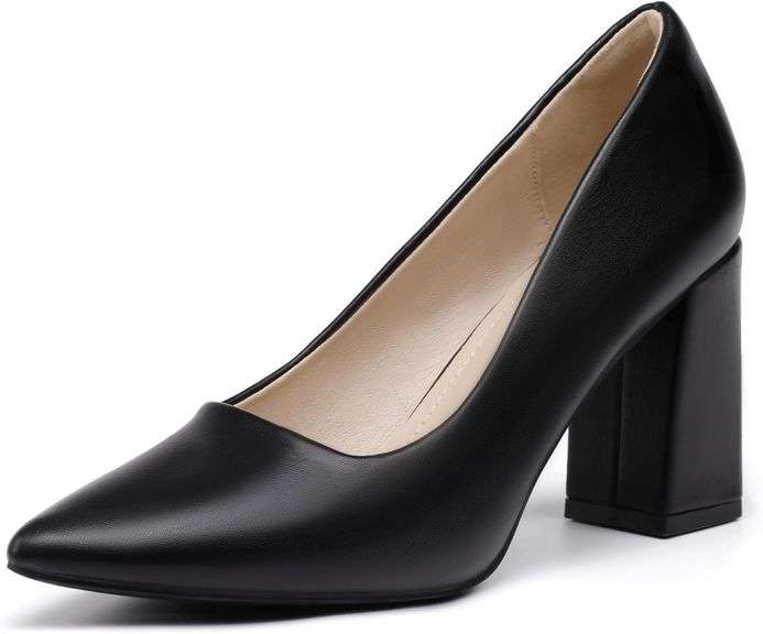 IDIFU IN3 Women's Chunky Block Heels - Comfortable Size 7.5 image