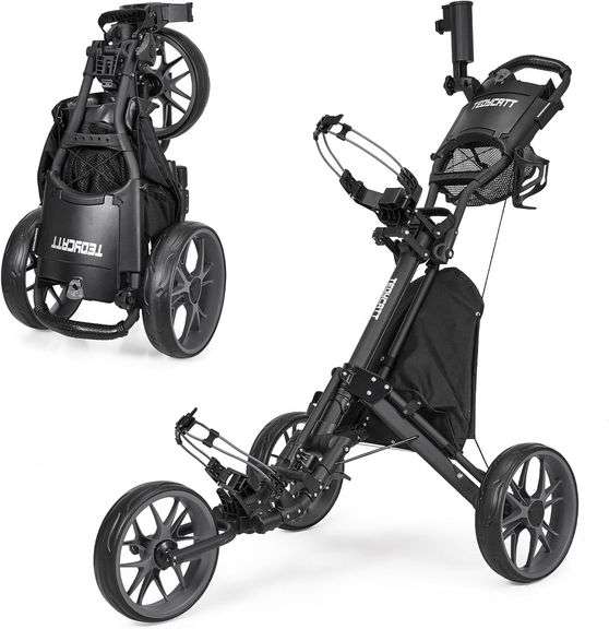 4-Wheel Golf Push Cart: Folding Trolley image