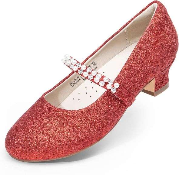 DREAM PAIRS Girls Dress Shoes, Low Heels, Sz 2 image