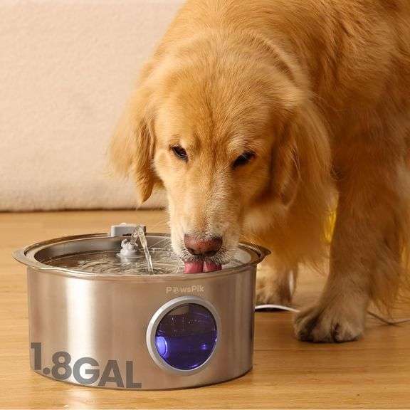 PawsPik Ultra-Quiet Stainless Steel Dog Fountain image