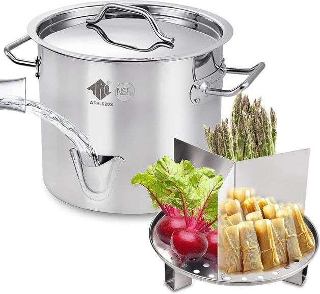 ARC 24QT Stainless Tamale Steamer Pot with Spout image