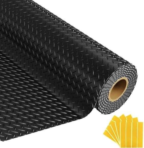 Garage Floor Mat 8x20ft, 2.8mm, Non-Slip, Black image