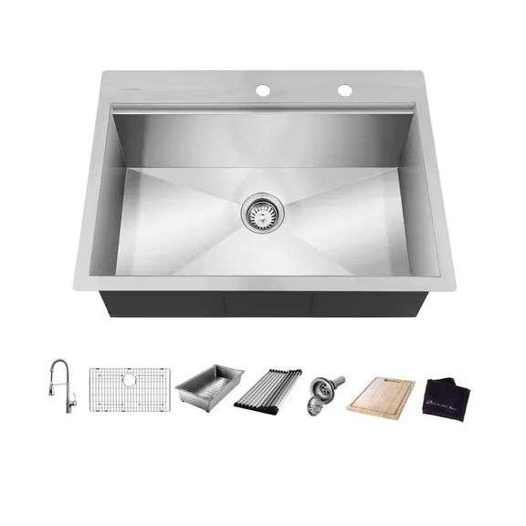 Glacier Bay 27" Drop-In Sink w/ Faucet 18G SS image