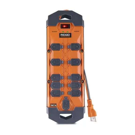 10 ft Cord 10-Outlet Surge Protector, USB-A/C image
