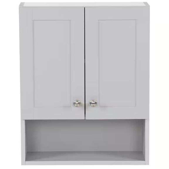 Lancaster Shaker Wall Cabinet, Pearl Gray image