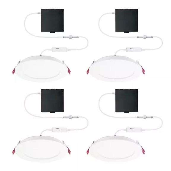 LED 6 in Round Adj Color Temp Canless Light, 4-Pk image