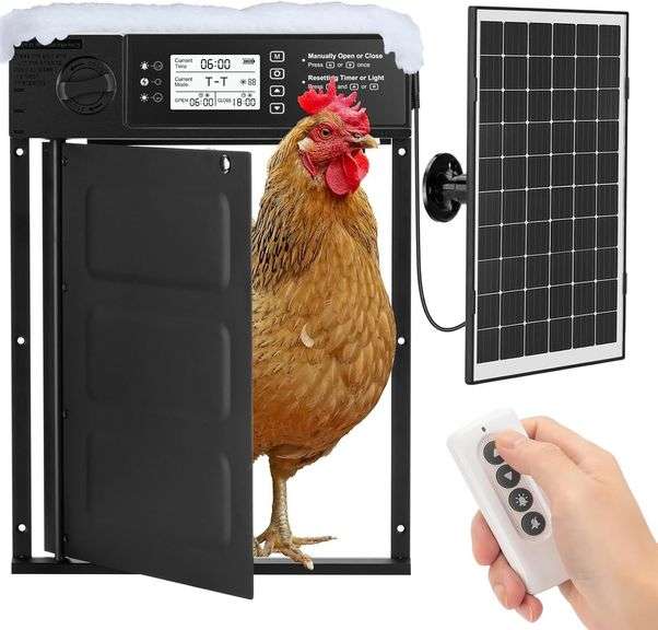 Automatic Solar Chicken Coop Door 14.9" H x 11" W image
