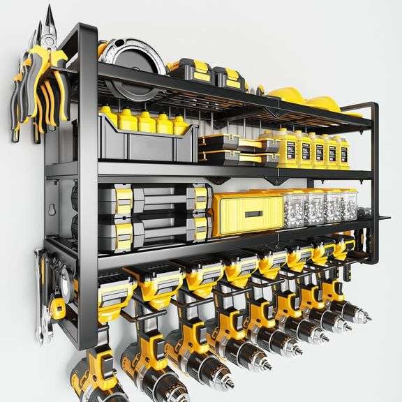 Power Tool Organizer Wall Mount 400Lbs Rack image