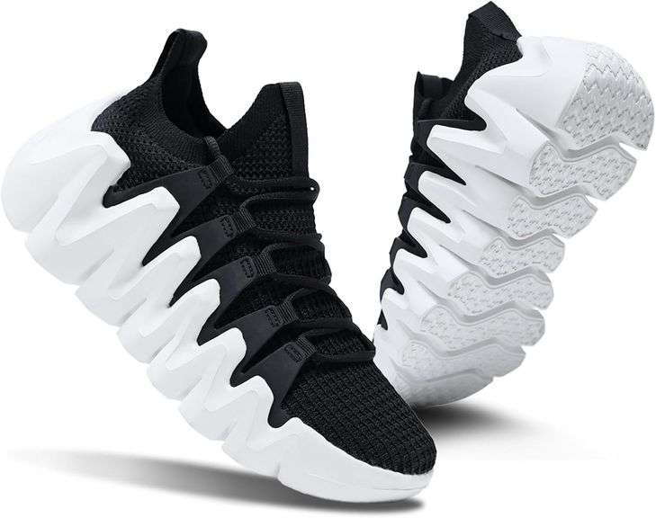 Mens Fashion Sneakers Slip-On Breathable Shoes Size 42 image