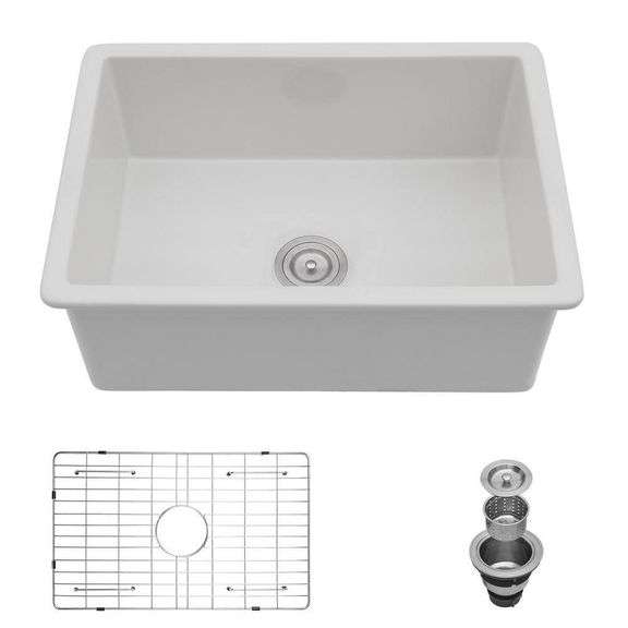 27 in. W x 19 in. D Ceramic Farmhouse Sink image