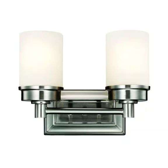 2-Light Brushed Nickel Vanity Light image
