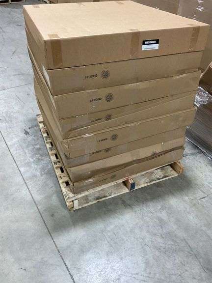 Pallet of Cardboard Moving Boxes image