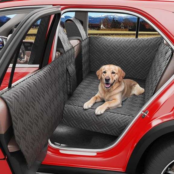 Dog Car Seat Cover: Waterproof Back Seat Extender image