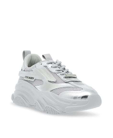 Steve Madden Men's Possess Sneakers - Silver - 8.5 image