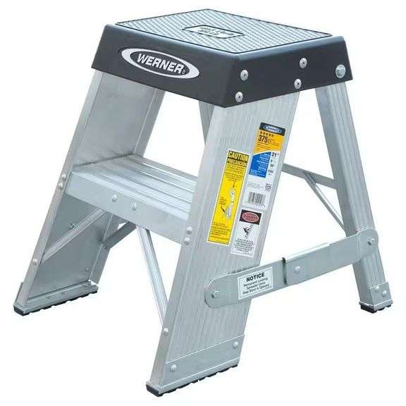 2 ft Aluminum Step Ladder, 375 lb Load, Type IAA image
